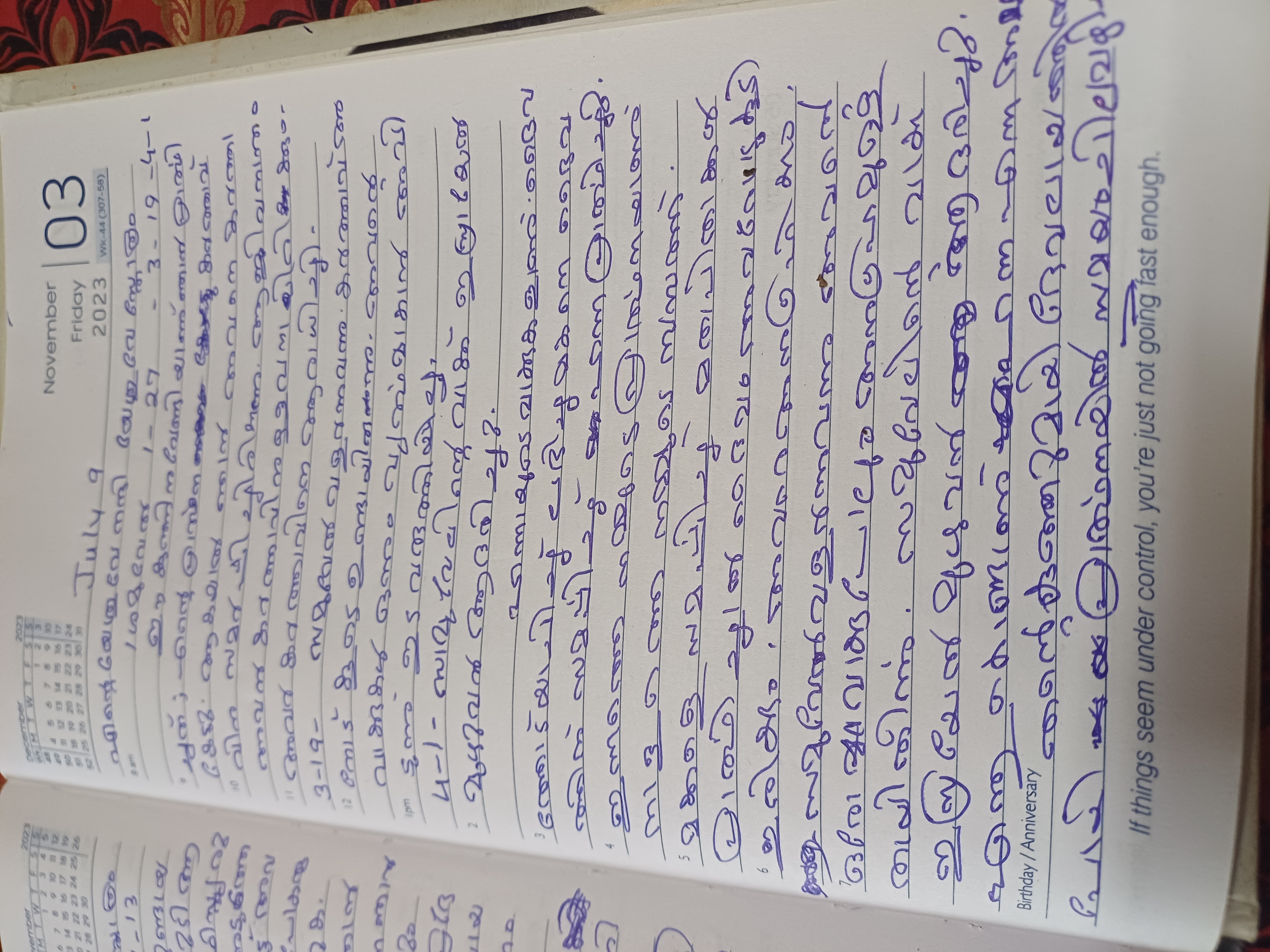 Diary photo for July 9, 2025