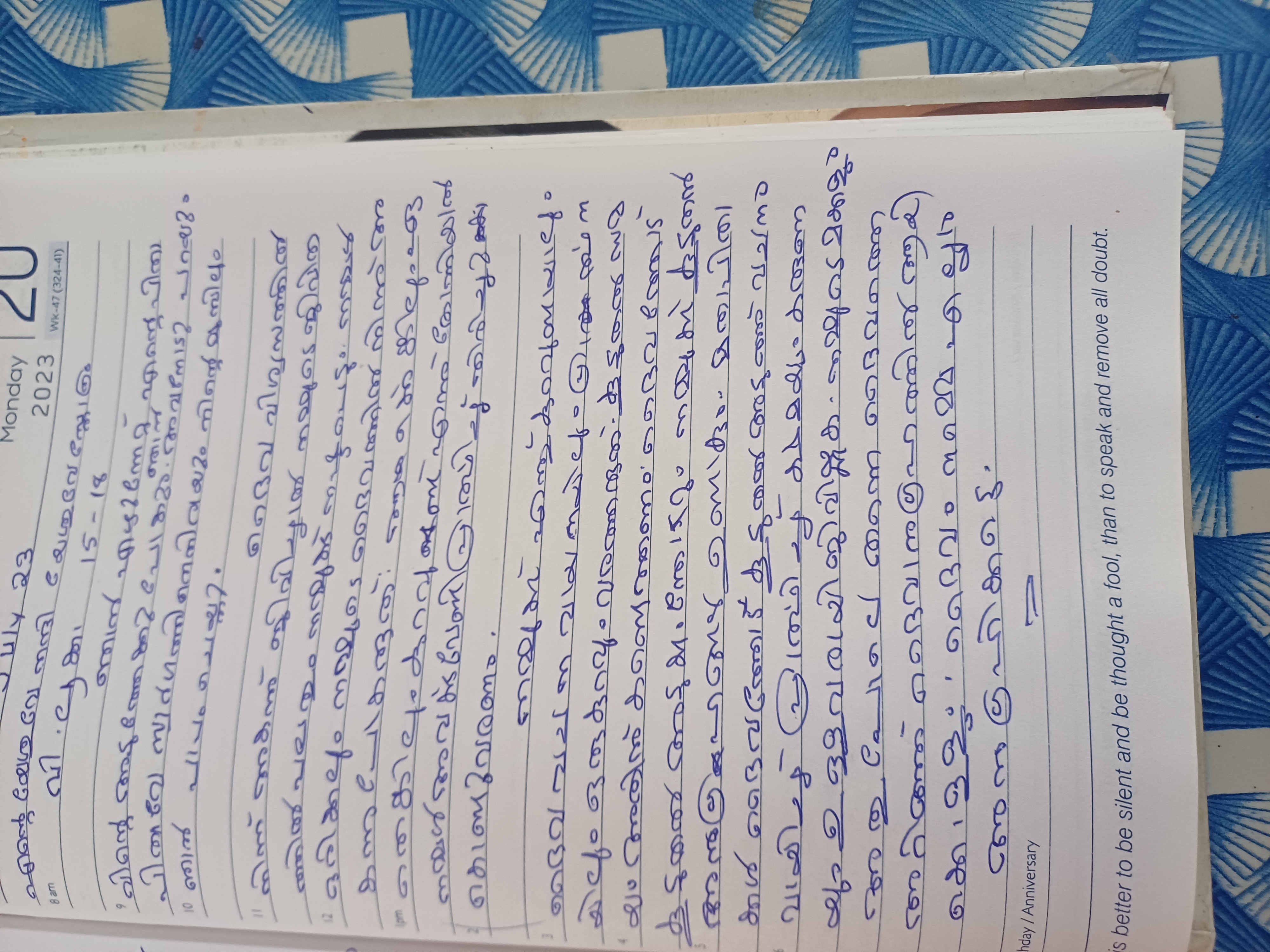 Diary photo for July 23, 2025