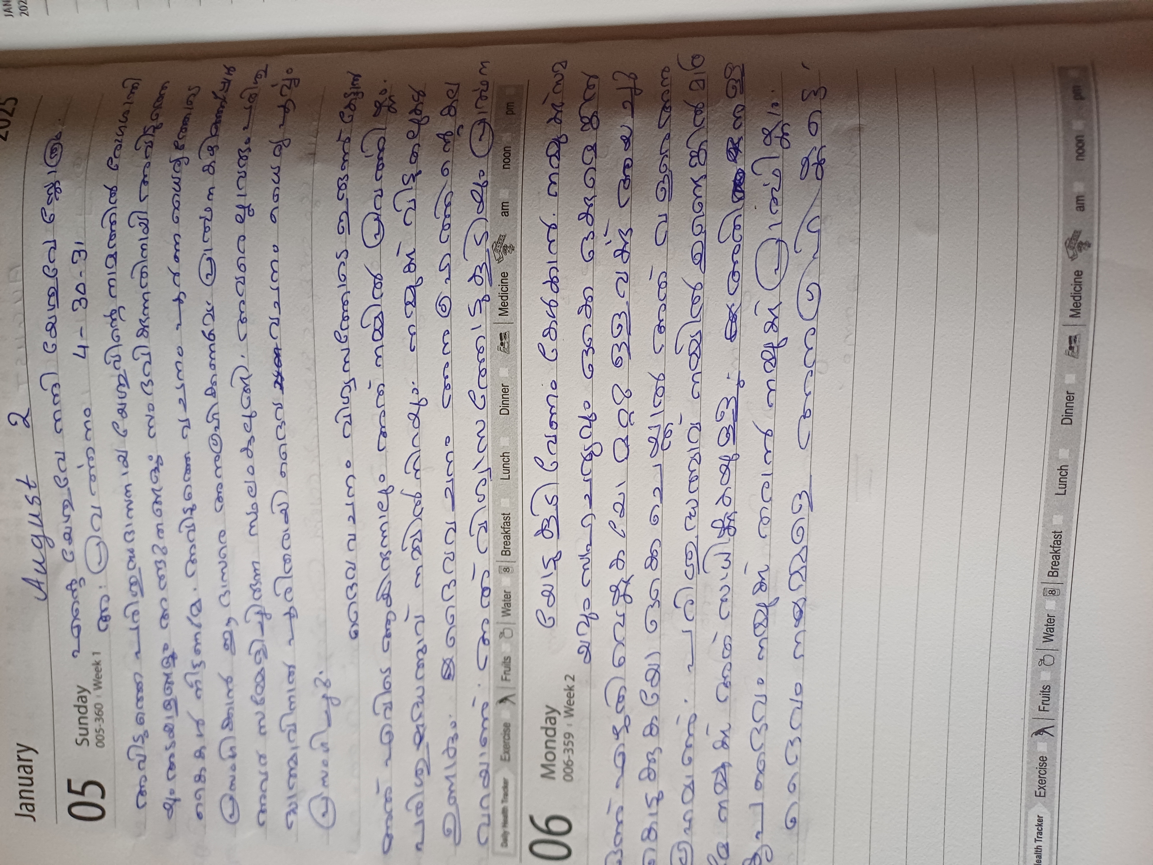 Diary photo for August 2, 2025